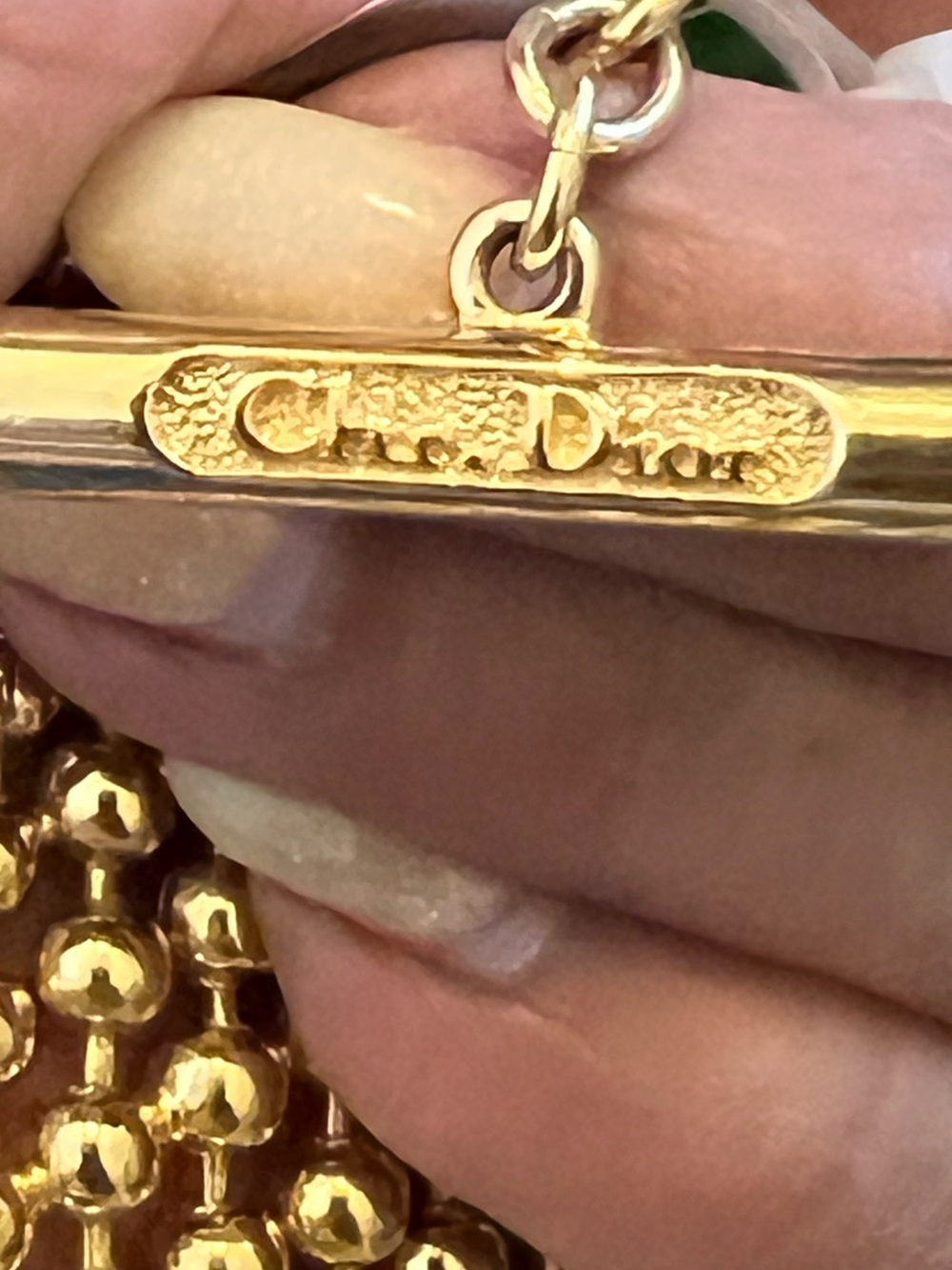 Rare Vintage Christian Dior 7-Strand Gold Tone 1990's Bracelet - Picture 12 of 12